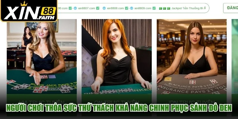 Người chơi thỏa sức thử thách khả năng chinh phục sảnh đỏ đen