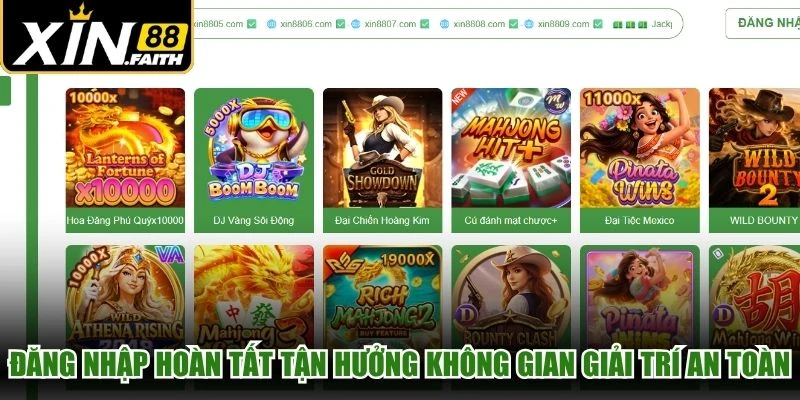 Đăng nhập hoàn tất tận hưởng không gian giải trí an toàn, hấp dẫn