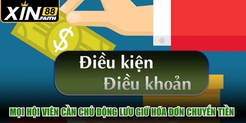 Mọi hội viên cần chủ động lưu giữ hóa đơn chuyển tiền thành công