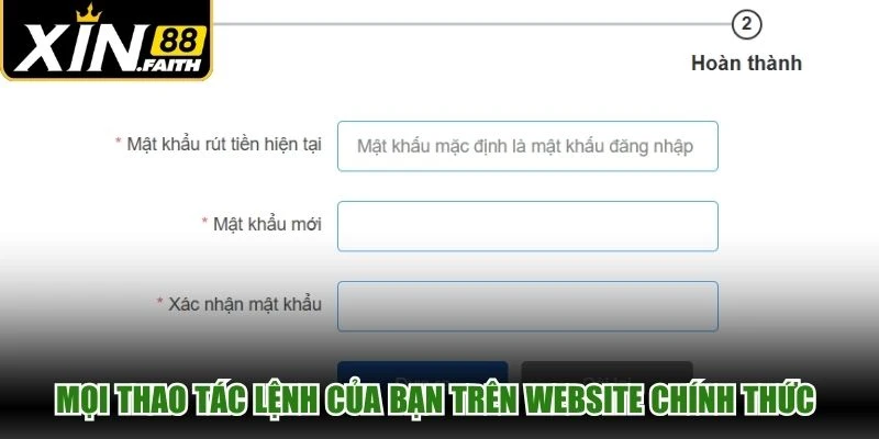 Mọi thao tác lệnh của bạn trên website chính thức đều chặt chẽ